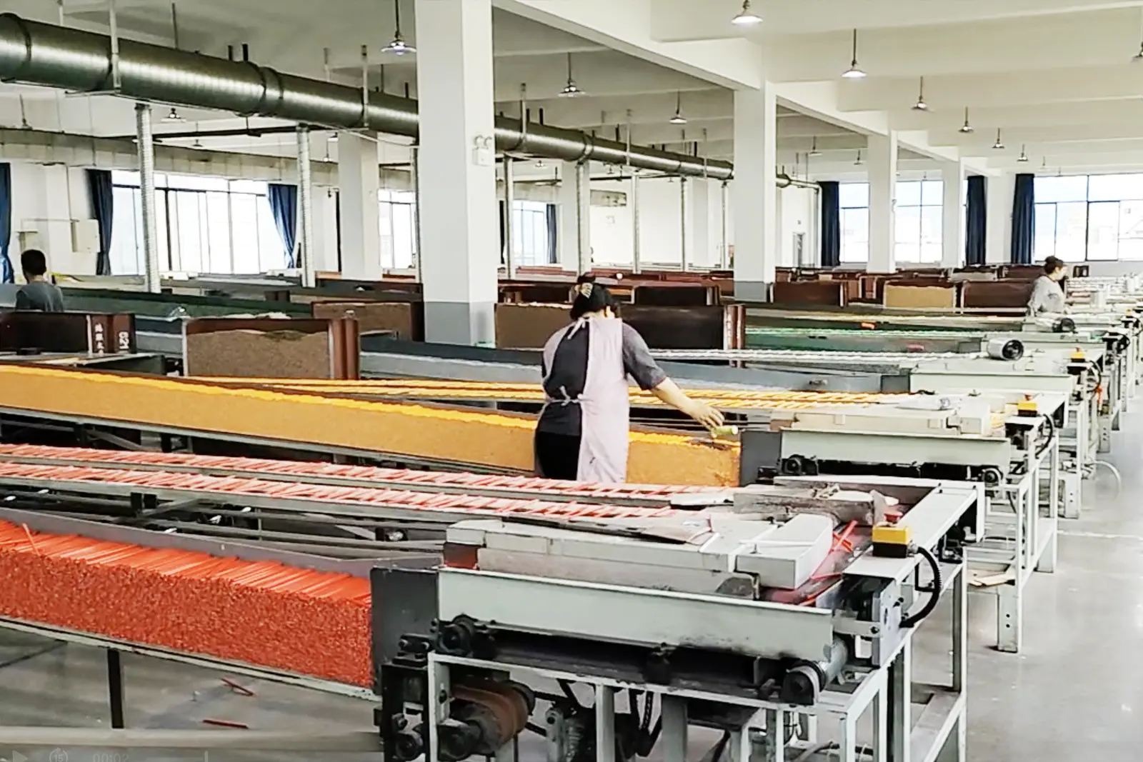 Pencil finishing and coating production line