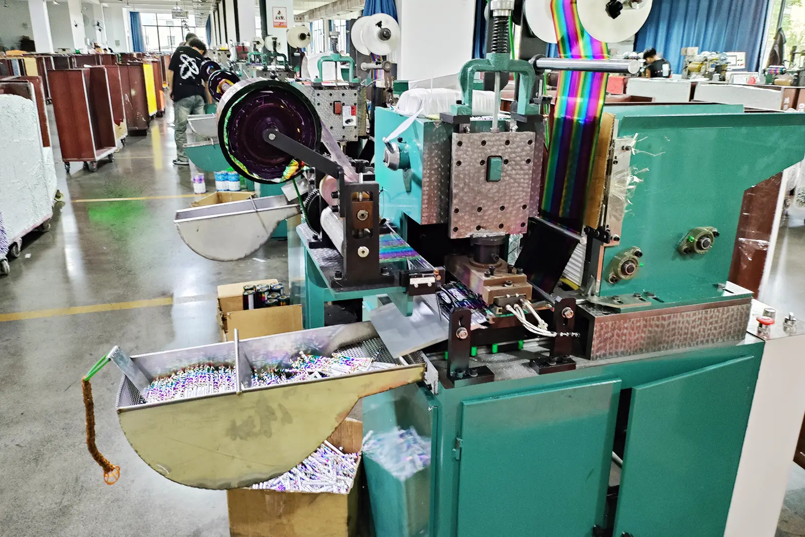 Pencil finishing and quality inspection area