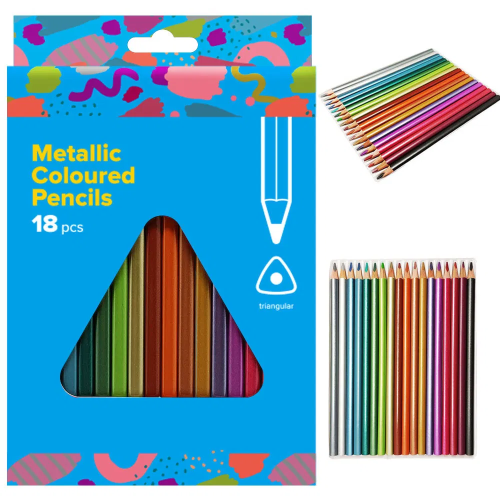 18 Metallic Color Pencil Set
