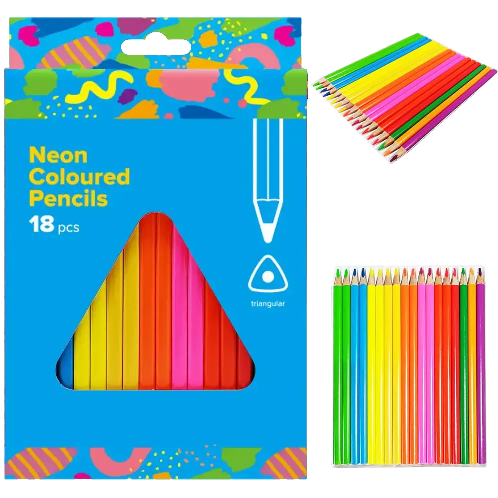 18 Neon Color Pencil Set