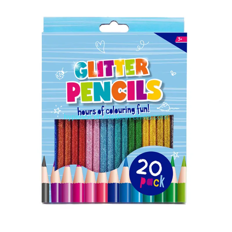 20 Glitter Color Drawing Pencil Set