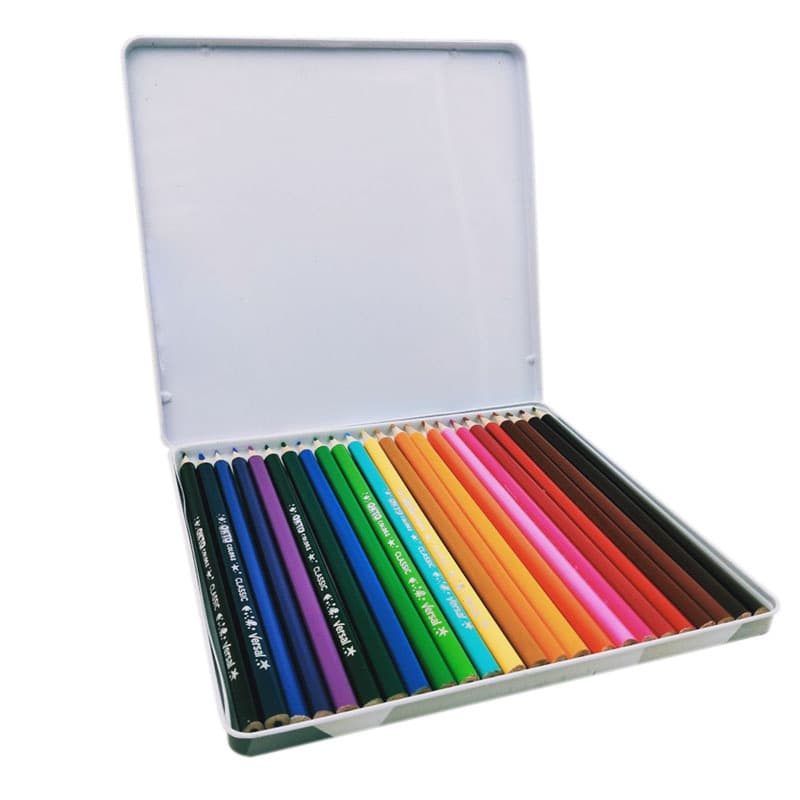 24-Color Pencil Set in Tin Box
