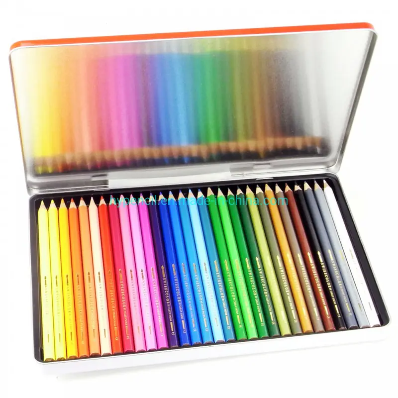 30-Color Drawing Pencil Set in Tin Box