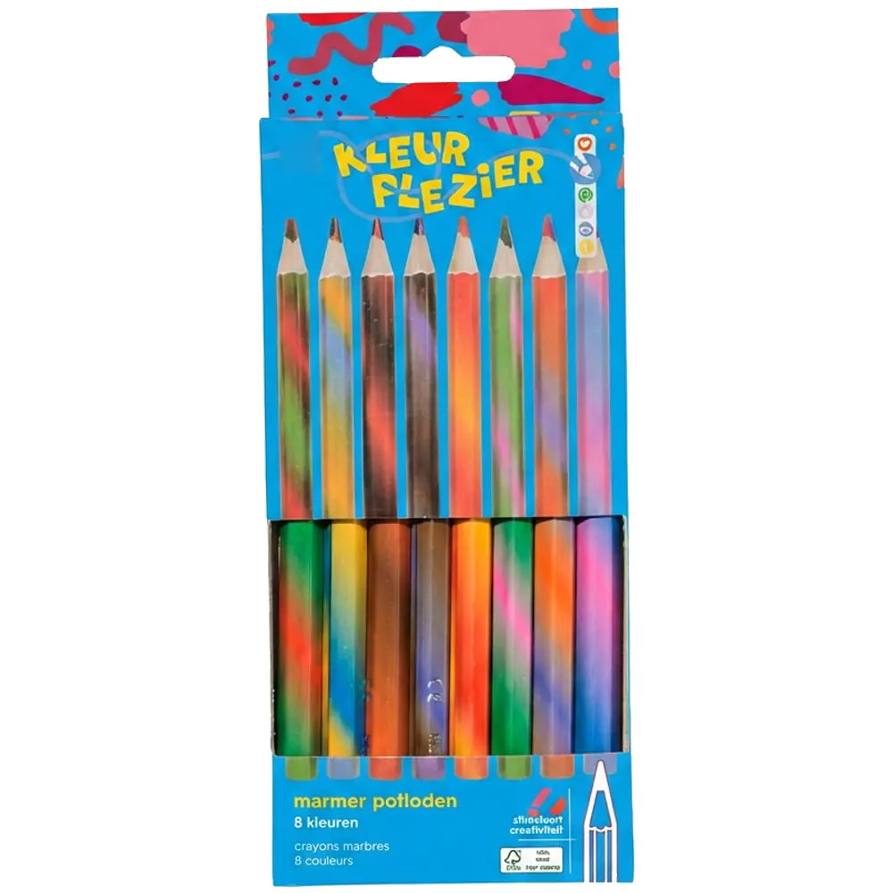 8 Jumbo Marbled Pencils